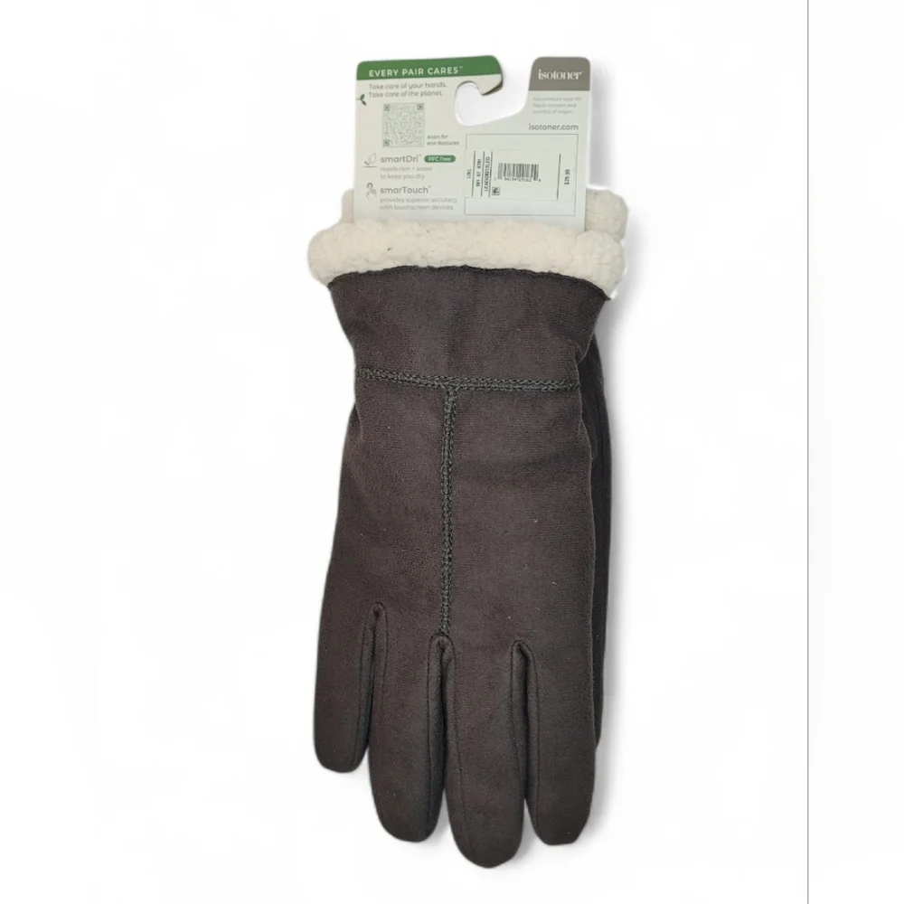 Isotoner Dark Brown Gloves NWT - Picture 2 of 3
